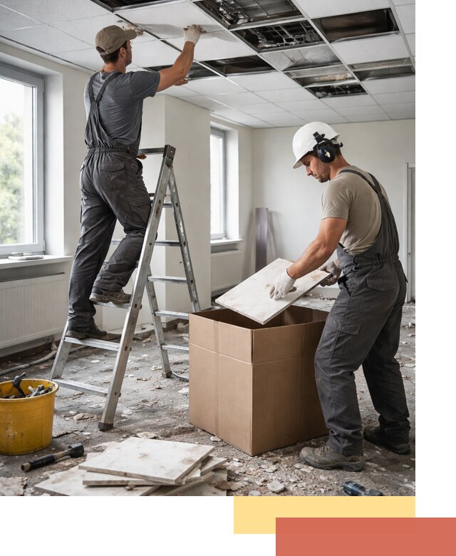 Демонтаж потолочной плитки в Елабуге быстро и аккуратно