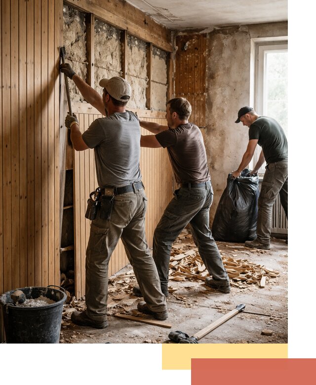 Демонтаж вагонки и вывоз материалов в Елабуге