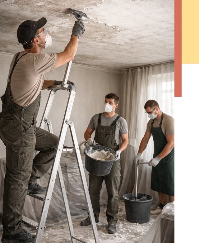 Удаление побелки с потолка в Елабуге от 2532 руб. быстро и недорого | ОТДЕЛОЧНИК-Лбг