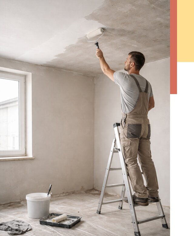 Грунтовка потолка в Елабуге от 2532 руб. — быстро и недорого | ОТДЕЛОЧНИК-Лбг