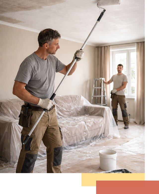 Грунтовка потолка в Елабуге — подготовка под покраску и отделку