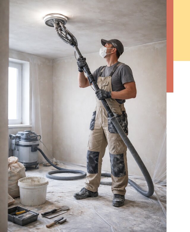 Шлифовка потолка в Елабуге от 3545 руб. — услуги шлифования потолка | ОТДЕЛОЧНИК-Лбг