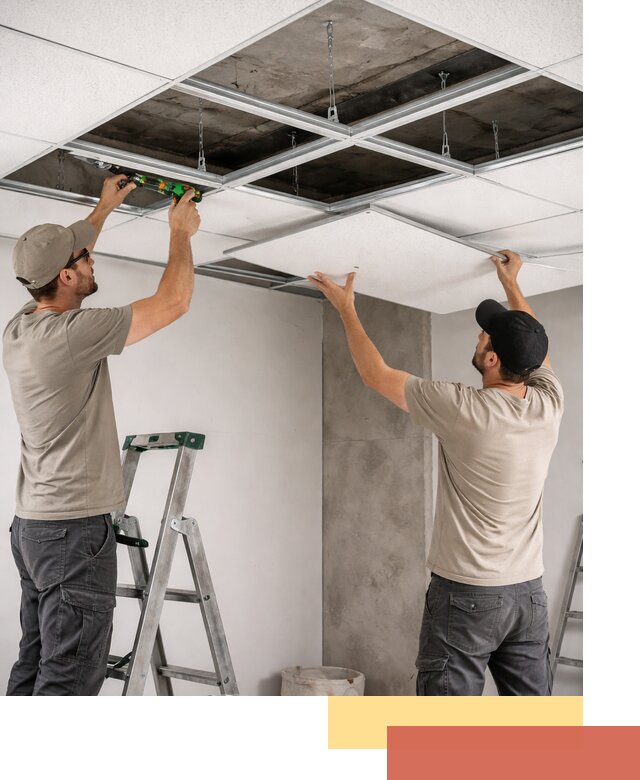 Монтаж потолка Армстронг под ключ в Елабуге