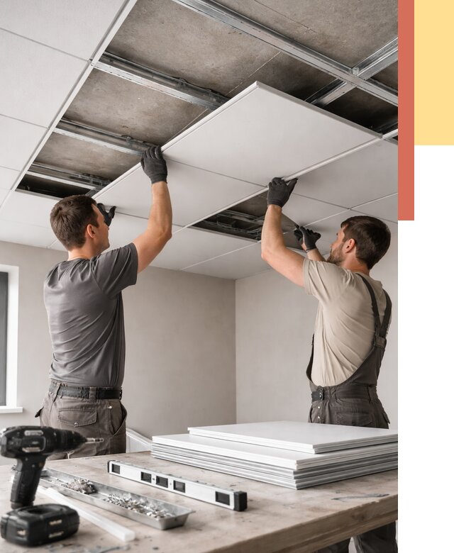 Монтаж кассетного потолка в Елабуге от 4558 руб/м2 — установка и сборка | ОТДЕЛОЧНИК-Лбг