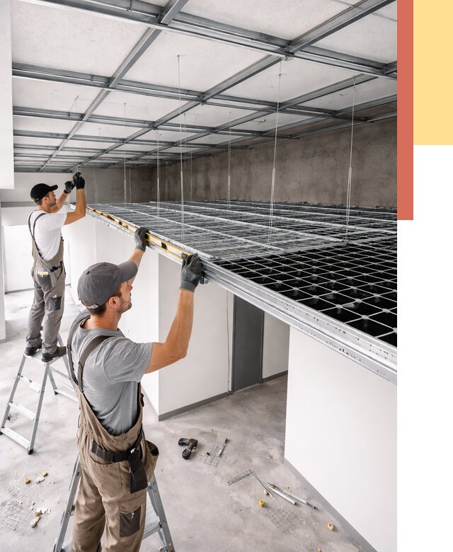 Монтаж потолка грильято в Елабуге от 456 руб./м² — быстрая сборка под ключ | ОТДЕЛОЧНИК-Лбг