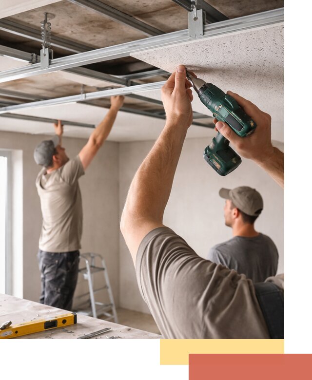 Монтаж акустического потолка в Елабуге под ключ