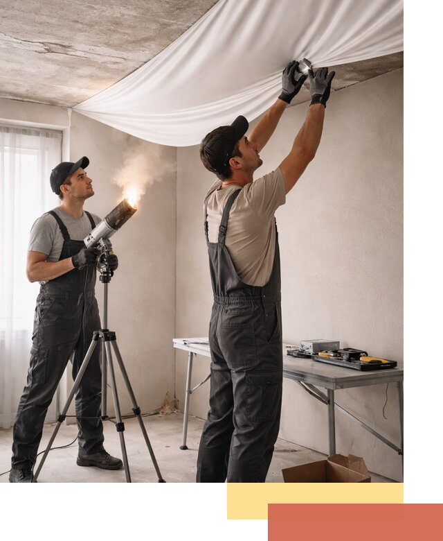 Установка натяжного потолка под ключ в Елабуге