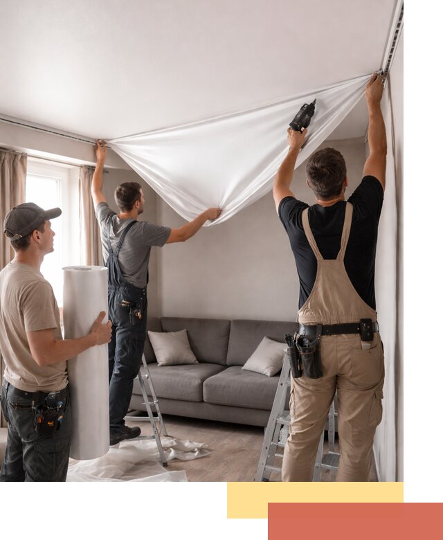 Монтаж сатинового натяжного потолка в Елабуге качественно и быстро