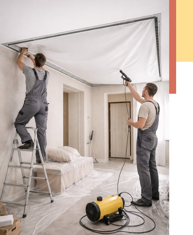 Монтаж натяжного потолка в прихожей в Елабуге от 2684 руб. под ключ | ОТДЕЛОЧНИК-Лбг