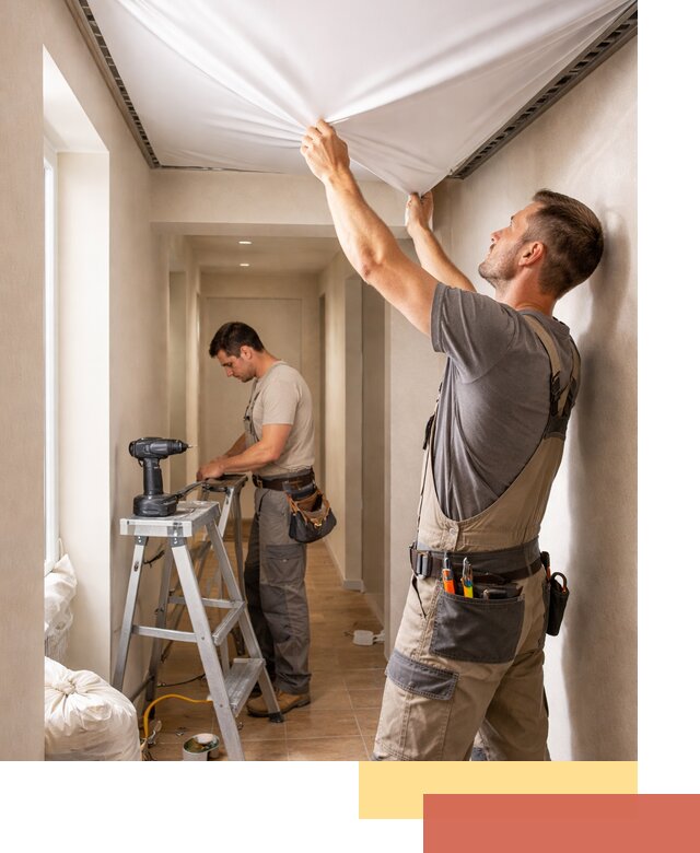 Монтаж натяжного потолка в прихожей в Елабуге