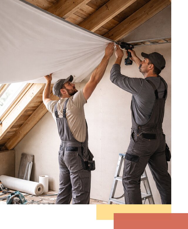 Монтаж натяжного потолка в мансарде в Елабуге