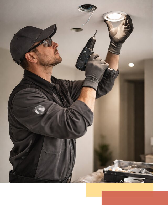 Установка точечных светильников в натяжной потолок в Елабуге