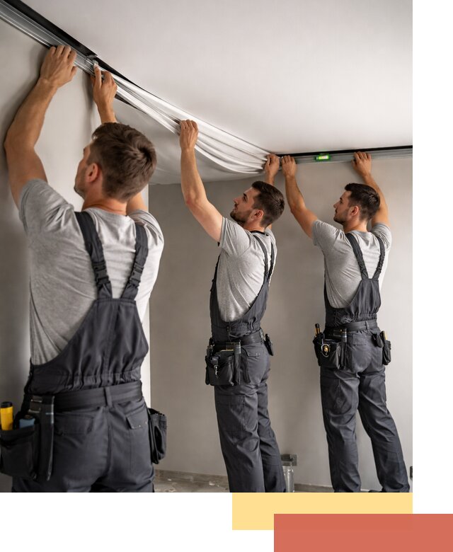 Теневые натяжные потолки в Елабуге: монтаж и отделка быстро и качественно