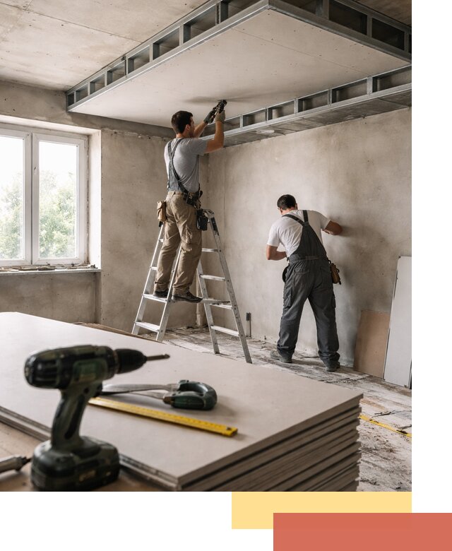 Двухуровневый потолок из гипсокартона в Елабуге