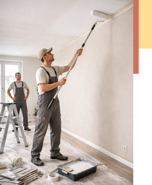 Покраска потолка из гипсокартона в Елабуге от 4558 руб./м2 — услуги под ключ | ОТДЕЛОЧНИК-Лбг