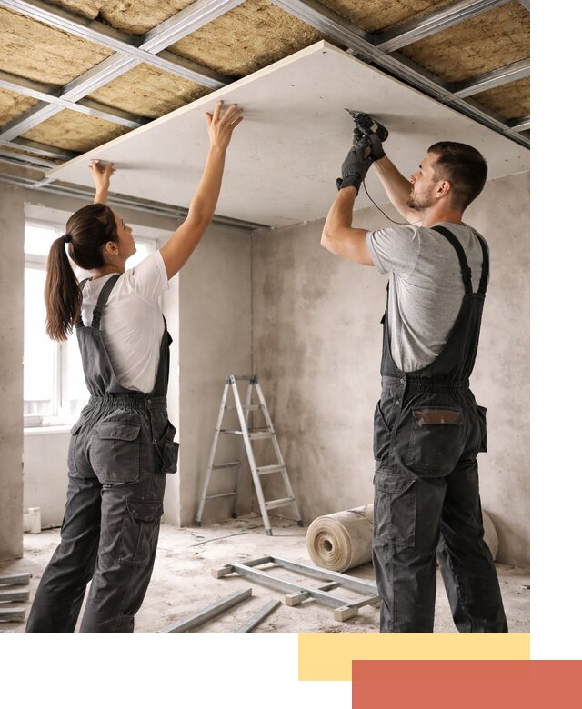 Звукоизоляция потолка из ГКЛ в Елабуге профессионально и надежно