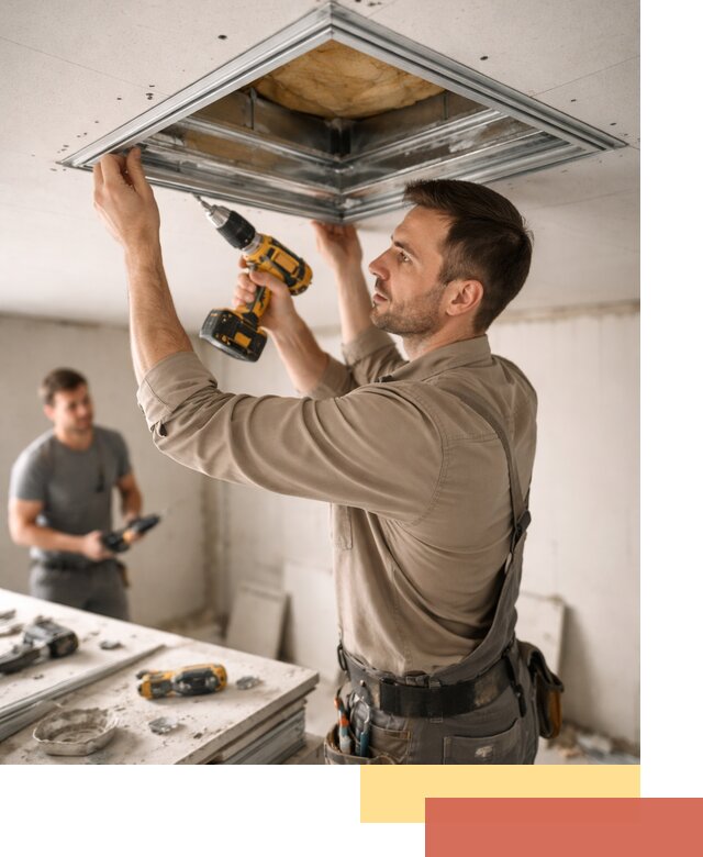 Монтаж люка в потолок из ГКЛ в Елабуге