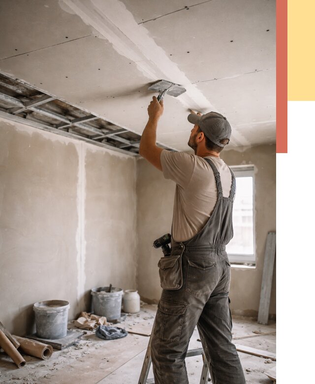 Ремонт потолка из гипсокартона в Елабуге от 658 руб./м² — быстро и недорого | ОТДЕЛОЧНИК-Лбг