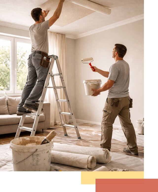 Поклейка обоев на потолок в Елабуге — качественно и быстро