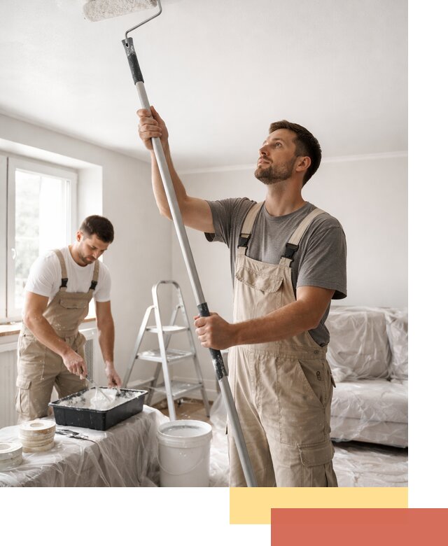 Покраска потолка водоэмульсионной краской в Елабуге