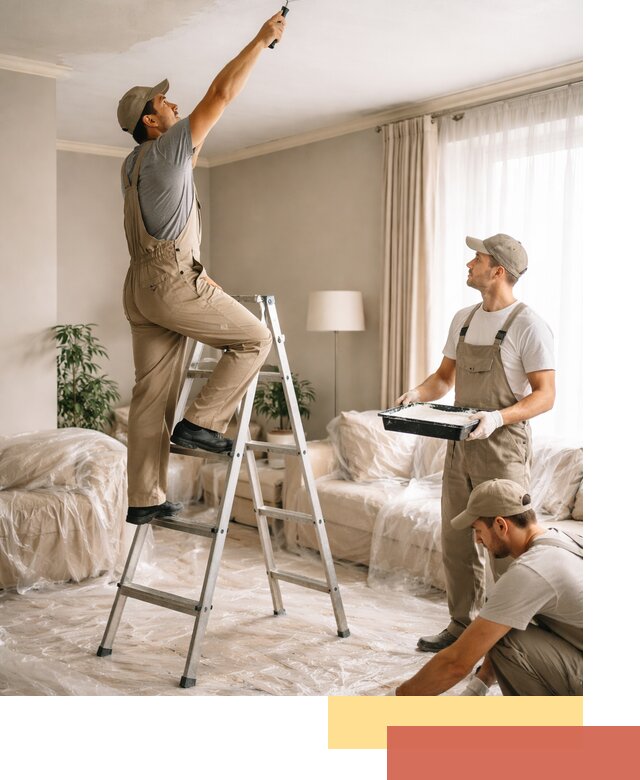 Покраска потолков акриловой краской в Елабуге качественно и быстро