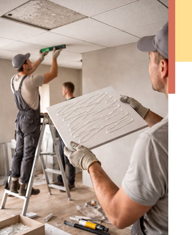 Монтаж потолочной плитки в Елабуге от 4558 руб. — быстро и недорого | ОТДЕЛОЧНИК-Лбг