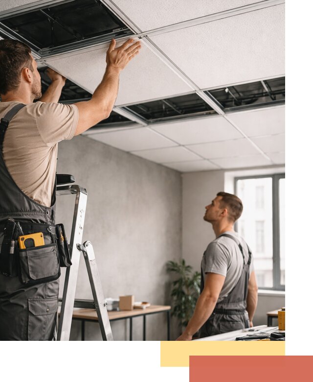 Монтаж потолочной плитки в Елабуге качественно и в срок