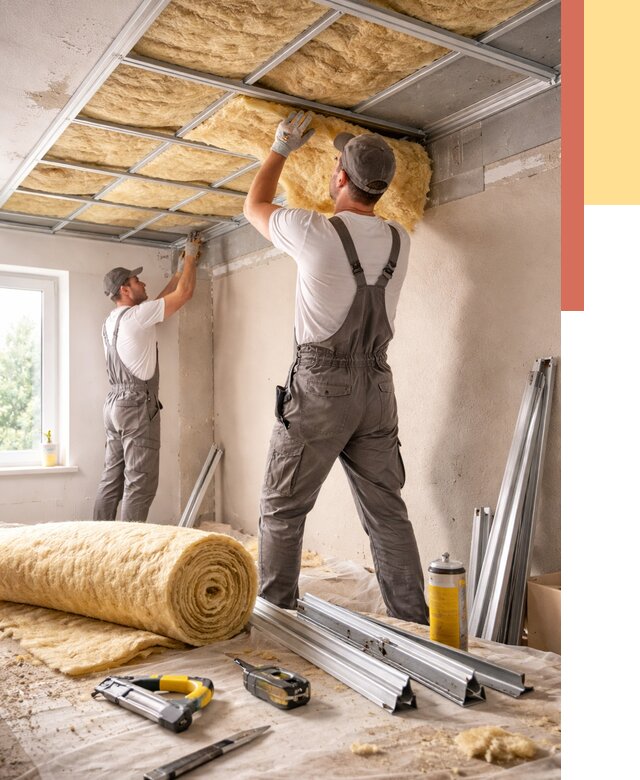 Утепление потолка в Елабуге от 7292 руб/м2 — недорого, быстро, под ключ | ОТДЕЛОЧНИК-Лбг