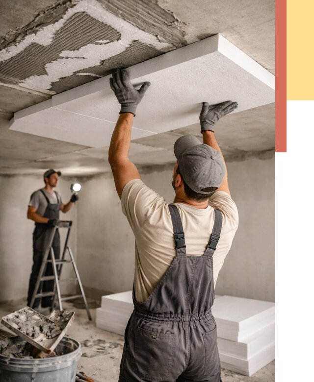 Утепление потолка пенопластом в Елабуге от 4558 руб/м2 — недорого и быстро | ОТДЕЛОЧНИК-Лбг