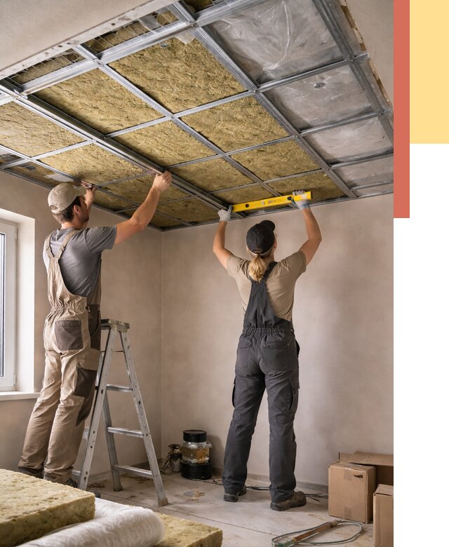 Шумоизоляция потолка в Елабуге от 1266 руб. под ключ — услуги ОТДЕЛОЧНИК-Лбг